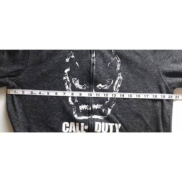 Call Of Duty Black Ops Gray Zip Up Sweat Shirt Hoodie Sweater Jacket Size Medium - Picture 6 of 8